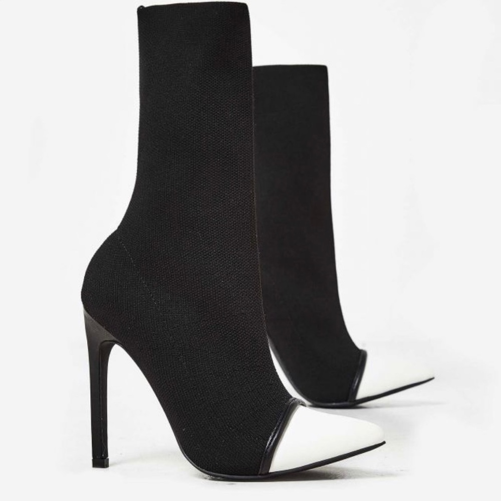 Two Tone Pointes Sock Boot by Ego Official
